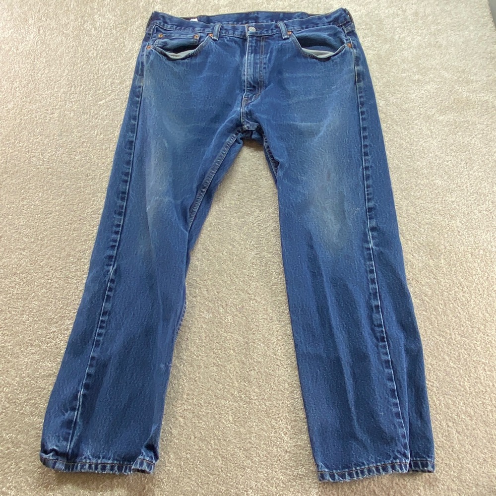 Levis 505‎ Regular Fit Jeans Mens 36x30 Blue Medium Wash Straight Leg